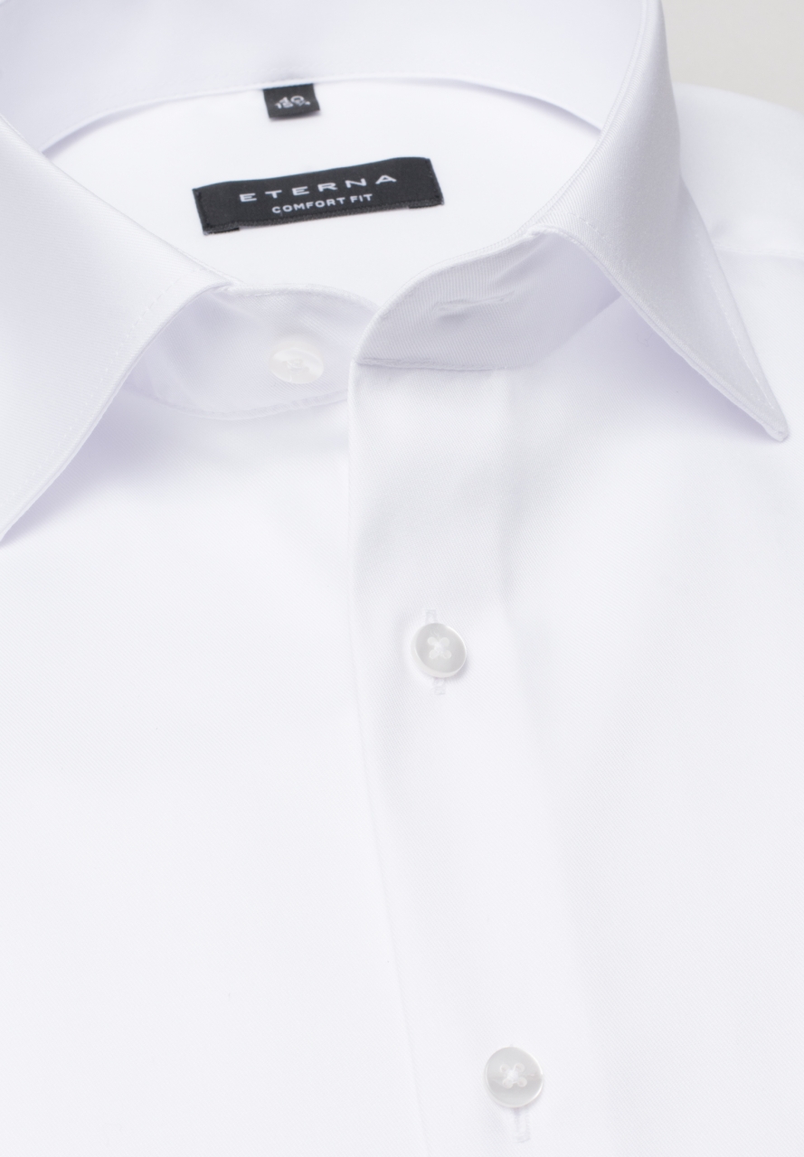 ETERNA Comfort Fit biela nie presvitajúca košeľa Cover Non Iron - Extra predľžený rukáv 72 cm