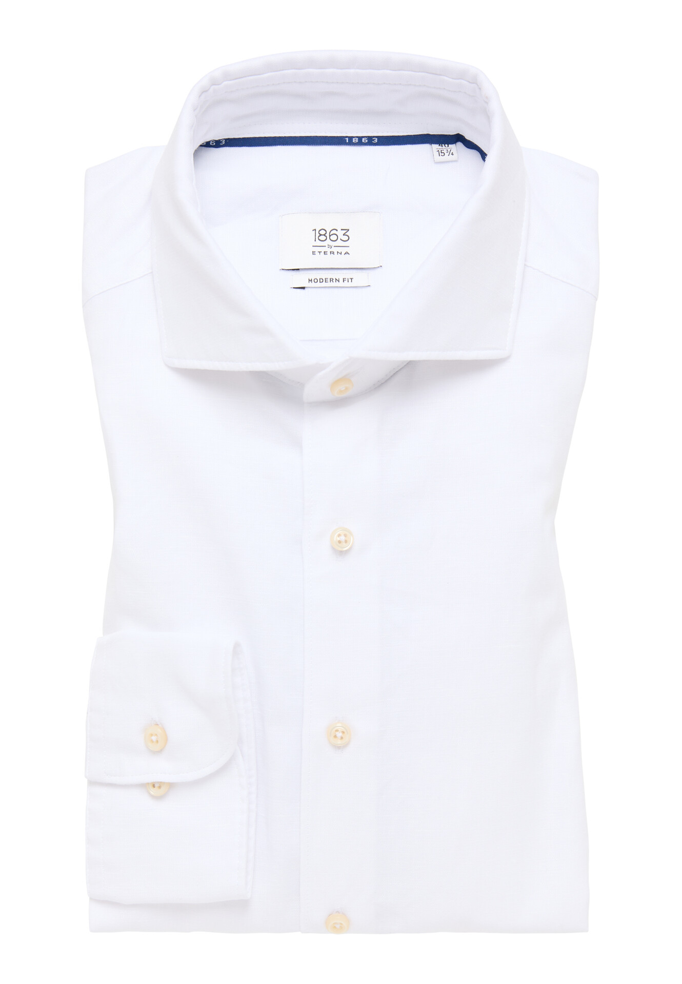 Ľanová pánska košeľa biela 1863 by ETERNA Modern fit Extra Soft