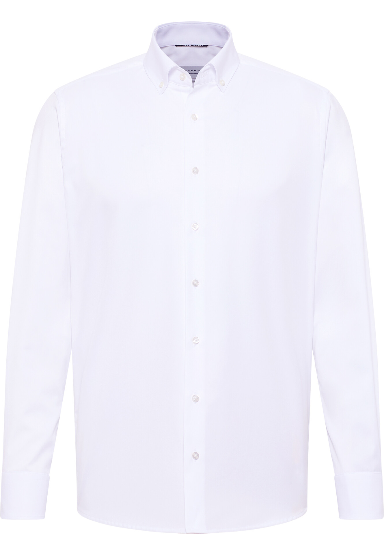 Pánska biela nežehlivá košeľa Button-down ETERNA Modern Fit zo 100% bavlny Non Iron Cover