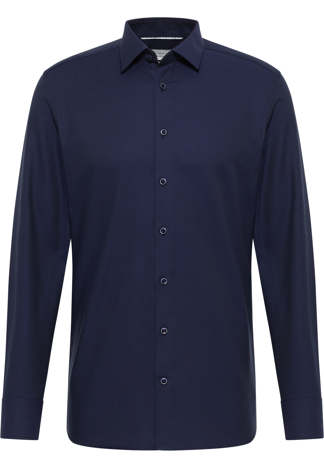 Pánska navy košeľa ETERNA Slim fit s jemnou štruktúrou