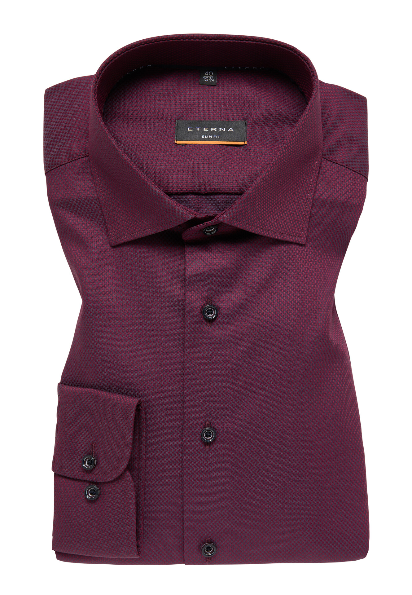 Bordová pánska košeľa ETERNA Slim Fit Non Iron