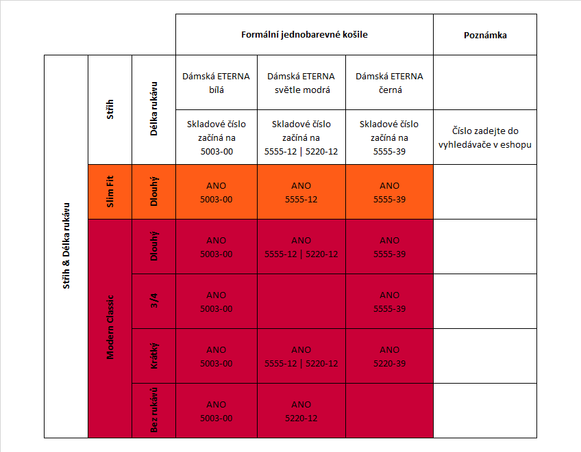 Nejprodávanější firemní košile ETERNA dámské