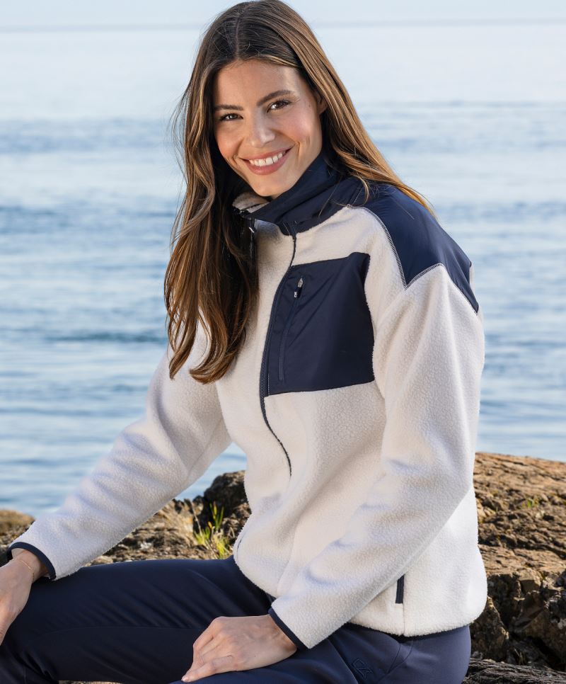 Cutter&Buck hrejivá dámska flísová bunda na zips Cascade Sherpa