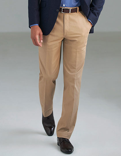 Pánske nohavice elastické Chino Denver Classic fit Brook Taverner Bežná dĺžka 80 cm