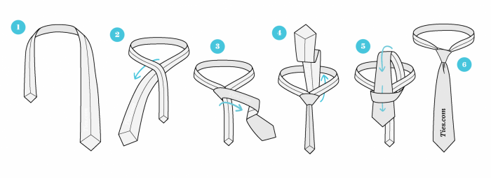 Jednoduchý uzel vázání kravaty