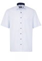 Pánska košeľa ETERNA Comfort Fit svetlomodrá s navy kontrastom Non Iron krátky rukáv