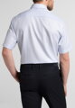 Pánska košeľa ETERNA Comfort Fit svetlomodrá s navy kontrastom Non Iron krátky rukáv