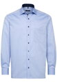 Pánska košeľa ETERNA Comfort Fit Royal Oxford modrá s navy kontrastom Non Iron - predľžený rukáv 68 cm