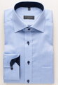 Pánska košeľa ETERNA Comfort Fit Royal Oxford modrá s navy kontrastom Non Iron - predľžený rukáv 68 cm