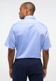 Pánska košeľa ETERNA Comfort Fit Royal Oxford modrá s modrým kontrastom Non Iron - Krátky rukáv