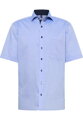 Pánska košeľa ETERNA Comfort Fit Royal Oxford modrá s modrým kontrastom Non Iron - Krátky rukáv