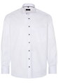 ETERNA Comfort Fit pánska košeľa biela nie presvitajúca s čiernými gombíkmi Non iron Cover