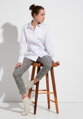 ETERNA Slim Fit dámska biela cover blúzka dlhý rukáv rypsový keper 100% bavlna Non Iron