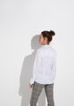 ETERNA Slim Fit dámska biela cover blúzka dlhý rukáv rypsový keper 100% bavlna Non Iron