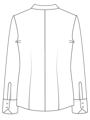 ETERNA Slim Fit dámska biela cover blúzka dlhý rukáv rypsový keper 100% bavlna Non Iron