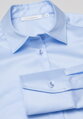 ETERNA Modern Classic dámska svetlo modrá cover blúzka dlhý rukáv rypsový keper 100% bavlna Non Iron