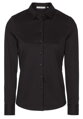 Žakárová čierna dámska blúzka ETERNA Fitted (Slim Fit) bavlna Easy Iron