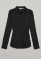 Žakárová čierna dámska blúzka ETERNA Fitted (Slim Fit) bavlna Easy Iron