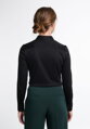 Žakárová čierna dámska blúzka ETERNA Fitted (Slim Fit) bavlna Easy Iron