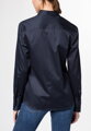 Saténová dámska košeľa tmavo modrá Navy dlhý rukáv ETERNA Modern Classic stretch bavlna Easy Iron