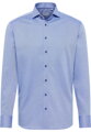 ETERNA Modern Fit modrá košeľa s jemnou štruktúrou 100% bavlna Non iron