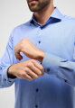 ETERNA Modern Fit modrá košeľa s jemnou štruktúrou 100% bavlna Non iron