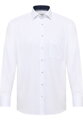 Biela keprová pánska košeľa ETERNA Modern fit Non iron s kontrastom