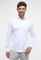 1863 BY ETERNA Jersey luxusná pletená pánska košeľa biela Modern Fit super soft Easy Care