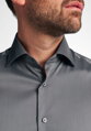 Pánska stretch šedá elegantná košeľa ETERNA Modern Fit Easy Iron