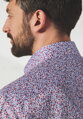 ETERNA Modern Fit košeľa dlhý rukáv 100% bavlna Non Iron červeno modrý kvetinový vzor