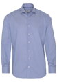 1863 BY ETERNA modrá prúžkovaná košeľa Modern Fit rypsový keper Non Iron