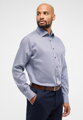ETERNA Modern fit modrá károvaná košeľa s potlačou Non Iron