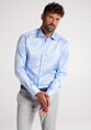 1863 BY ETERNA luxusná keprová košeľa modrá Modern Fit super soft Non Iron