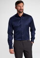 1863 BY ETERNA luxusná keprová košeľa polnočná modrá Modern Fit super soft Non Iron