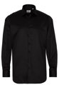 1863 BY ETERNA luxusná keprová košeľa čierna Modern Fit super soft Non Iron