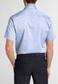 Pánska košeľa ETERNA Modern Fit Royal Oxford modrá s navy kontrastom Non Iron - Krátky rukáv