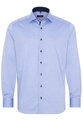 Pánska košeľa ETERNA Modern Fit Royal Oxford modrá s navy kontrastom Non Iron predľžený rukáv