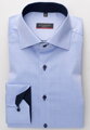 Pánska košeľa ETERNA Modern Fit Royal Oxford modrá s navy kontrastom Non Iron predľžený rukáv