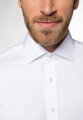 ETERNA Modern Fit biela nie presvitajúca košeľa dlhý rukáv Rypsový keper