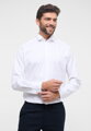 ETERNA Modern Fit fraková biela nepresvitajúca košeľa dlhý rukáv Rypsový keper Non Iron 100% bavlna Francúzska manžeta Cover