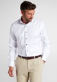 ETERNA Modern Fit pánska košeľa biela nie presvitajúca s čiernými gombíkmi Non iron Cover