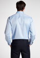 ETERNA Modern Fit pánska košeľa modrá nepriesvitná s tmavo modrým kontrastom Non iron