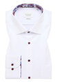 ETERNA Modern fit biela košeľa Cover s červeným kontrastom Non Iron