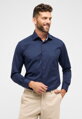 Navy košele ETERNA Modern fit Cover s červeným kontrastom Non Iron