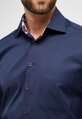 Navy košele ETERNA Modern fit Cover s červeným kontrastom Non Iron