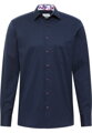 Navy košele ETERNA Modern fit Cover s červeným kontrastom Non Iron