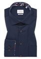 Navy košele ETERNA Modern fit Cover s červeným kontrastom Non Iron
