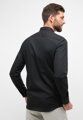 ETERNA Slim Fit čierna košeľa pánska dlhý rukáv Popelín