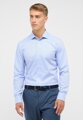 Luxusná pánska košeľa ETERNA Slim fit Herringbone modrá 100 % bavlna Non Iron