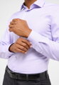 Luxusná pánska košeľa ETERNA Slim fit Herringbone fialová 100 % bavlna Non Iron